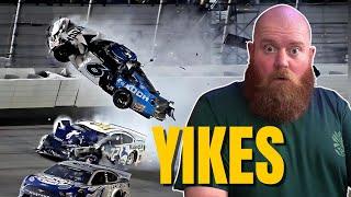 Aussie Reacts to Nascar Most Destructive Crashes