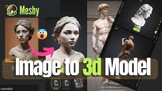 How to make an image to 3d Model free  AI meshy.ai