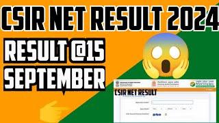 csir net result 2024  CSIR UGC NET JUNE EXAM RESULT  CSIR NET FINAL ANSWER KEY 2024