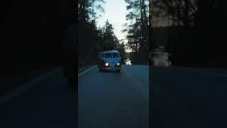 Mini VW split bus almost tips over