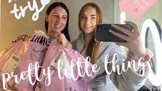 Pretty Little Thing try on haul  Mother & Daughter