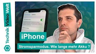 iPhone  Stromsparmodus  Wie lange mehr Akku? ️