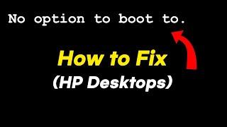 FIX No Option to Boot to HP DesktopsEliteDesk 800 G1 ProDesk