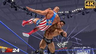 WWE 2K24 - Kurt Angle vs. The Rock - No Holds Barred Match  PC 4K60