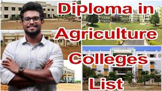 Diploma in Agriculture Polytechnic College list  Government&Private Colleges in Telangana