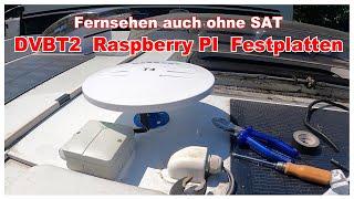 Megasat DVBT2 Antenne aufbauen RasberryPi Festplatten überall Fernsehen auch ohne SAT