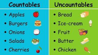 Countable Food Vs. Uncountable Food  Food and Drinks Vocabulary