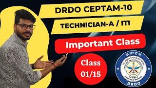 DRDO CEPTAM-10   Technician-A Fitter  Turner  Machinist  Important Class.  Class-0115