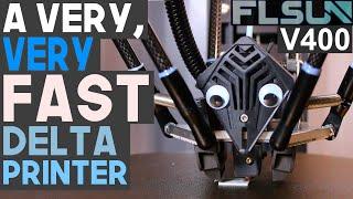 The FLSUN V400 is a direct drive delta 3d printer that runs KLIPPER out of the box Review.