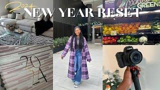 NEW YEAR RESET 2024  Goal Setting + Deep CleaningCloset Cleanout + Grocery Shopping + more