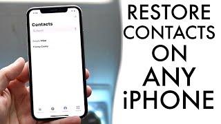 How To Restore Contacts On iPhones