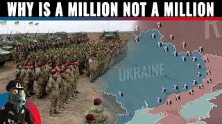 Why does Ukraine have only 300 K troops at the frontline out of a million troops in total?