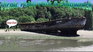 Picnic Point Park & Shipwreck  Exclusive Shipwreck Footage