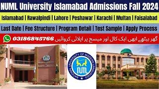 NUML University Islamabad Admission 2024  NUML Admission 2024  NUML University Islamabad