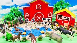 Top The Most Creative Build Barnyard Farm - Barn for Horse Cow Chicken - Cattle Farm Diorama