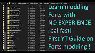 Forts Modding Guide #1 Files&First Mod