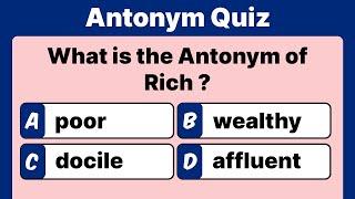 Antonym Quiz  English Grammar  Grammar test and quiz