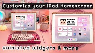 How to Customize your iPad Home Screen  Animated Widgets  iOS 15 Widgets 