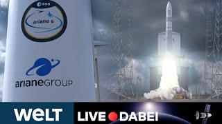 ARIANE 6 RAKETENSTART Erstflug der neuen europäischen Trägerrakete von Kourou  WELT LIVE DABEI