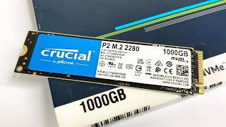 Crucial P2 NVMe M.2 SSD 1TB  CrystalDiskMark Copying Speed Game Load Times