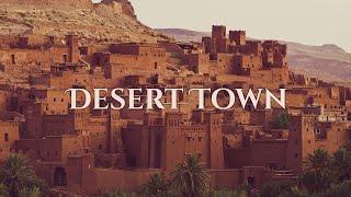 Desert Town Ambience  ASMR and Music - sounds of wind sand storm and ambient music