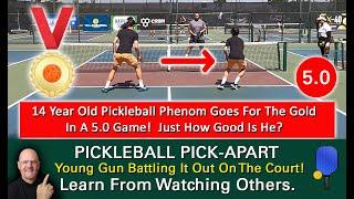 Pickleball Showdown How Does A 14-Year-Old Player Do Playing With & Against 5.0 Players?