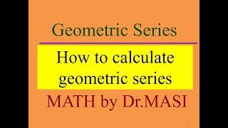 Geometric series