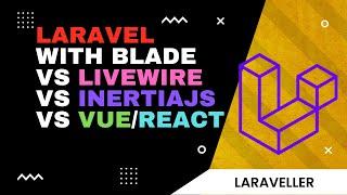 Laravel Blade vs Laravel Livewire vs Laravel InertiaJS vs Laravel API with VueJS ReactJS