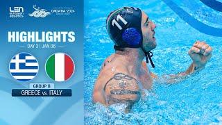 Greece vs. Italy Highlights  Group B  European Water Polo Championships 2024