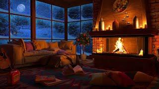Мгновенный сон за 3 минуты в уютной зимней атмосфере  Звуки метели и камина