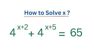 A nice Exponential Equation  Math Olympiad problem