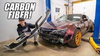 Making my BRZ Body Kit Into Carbon Fiber