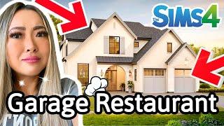Recreating this home with a GARAGE RESTAURANT  Sims 4 Home Chef Hustle Curb Appeal Live Building