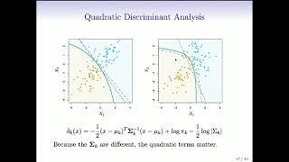 Statistical Learning 4.9 Quadratic Discriminant Analysis and Naive Bayes