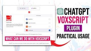 Exploring the ChatGPT VoxScript Plugin Unlocking YouTube Video Summarization and more features