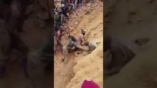 Incredible video shows men escape from collapsed gold mine #shorts