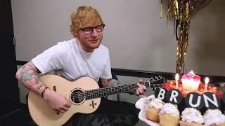 Ed Sheeran Sings Bruno Mars Happy Birthday