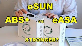 eSUN ABS+ vs ASA filament test which one is stronger from mechanical strength aspect?