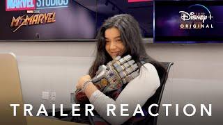 Iman Vellani reacts to the Ms. Marvel trailer  Disney+