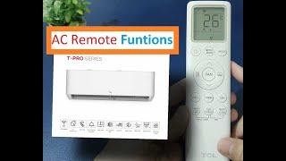 AC ka remote kaise use kare  How to select AC mode from remote #airconditioner  #acremote