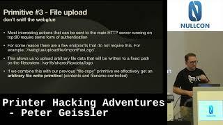 Nullcon Berlin 2024  Printer Hacking Adventures By Peter Geissler