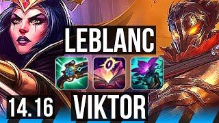 LEBLANC vs VIKTOR MID  12111 6 solo kills Legendary  EUW Diamond  14.16