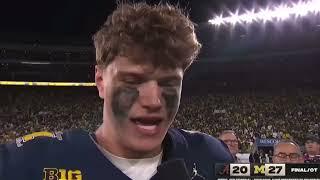 JJ McCarthy Interview after 2024 Rose Bowl Win  #4 Alabama vs #1 Michigan