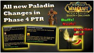 All new Paladin changes in Phase 4 Wings Buffs & Nerfs WoW SoD PTR