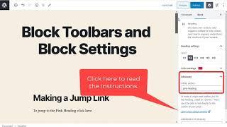 WordPress Block Toolbars and Block Settings