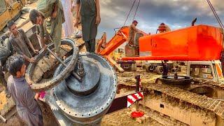 How to replace the swing bearing of a heavy duty excavator  excavator Swing Bearing Replacement 