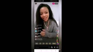 Faith Nketsi and off set  IG Live