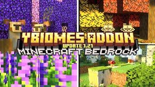 yBiomes Update BEST aesthetic nature addon for Minecraft PEBedrock 1.21  lavendermaples etc