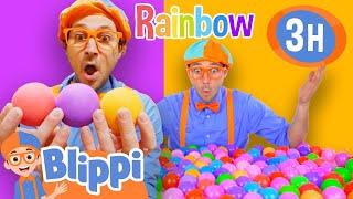 Blippi Plays with ALL the Colors of the Rainbow 3 HOURS of Color Stories for Kids