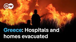 Greece evacuates areas near Athens as wildfires continue to spread  DW News